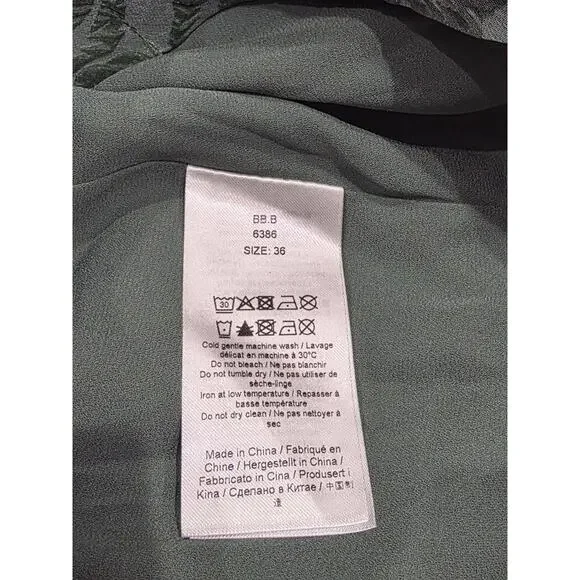 GANNI Organza Mini Dress Size 36 Myrtle Jacquard Balloon coquette fairy A004055 - Picture 10 of 13